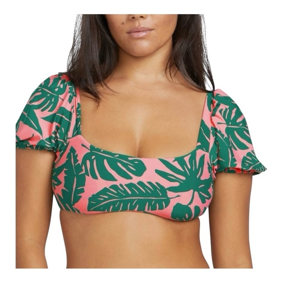 Volcom Leaf Ur Life Crop Bikini Top NWT - Picture 5 of 5